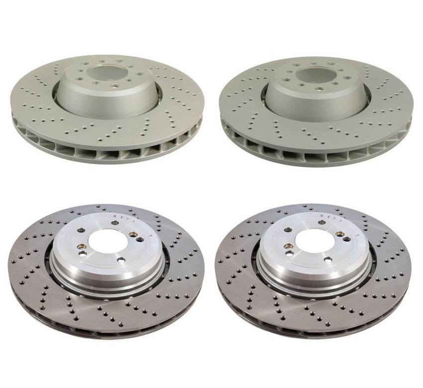 BMW Brake Rotor Kit Front and Rear (374/370mm) SHW Performance SHW